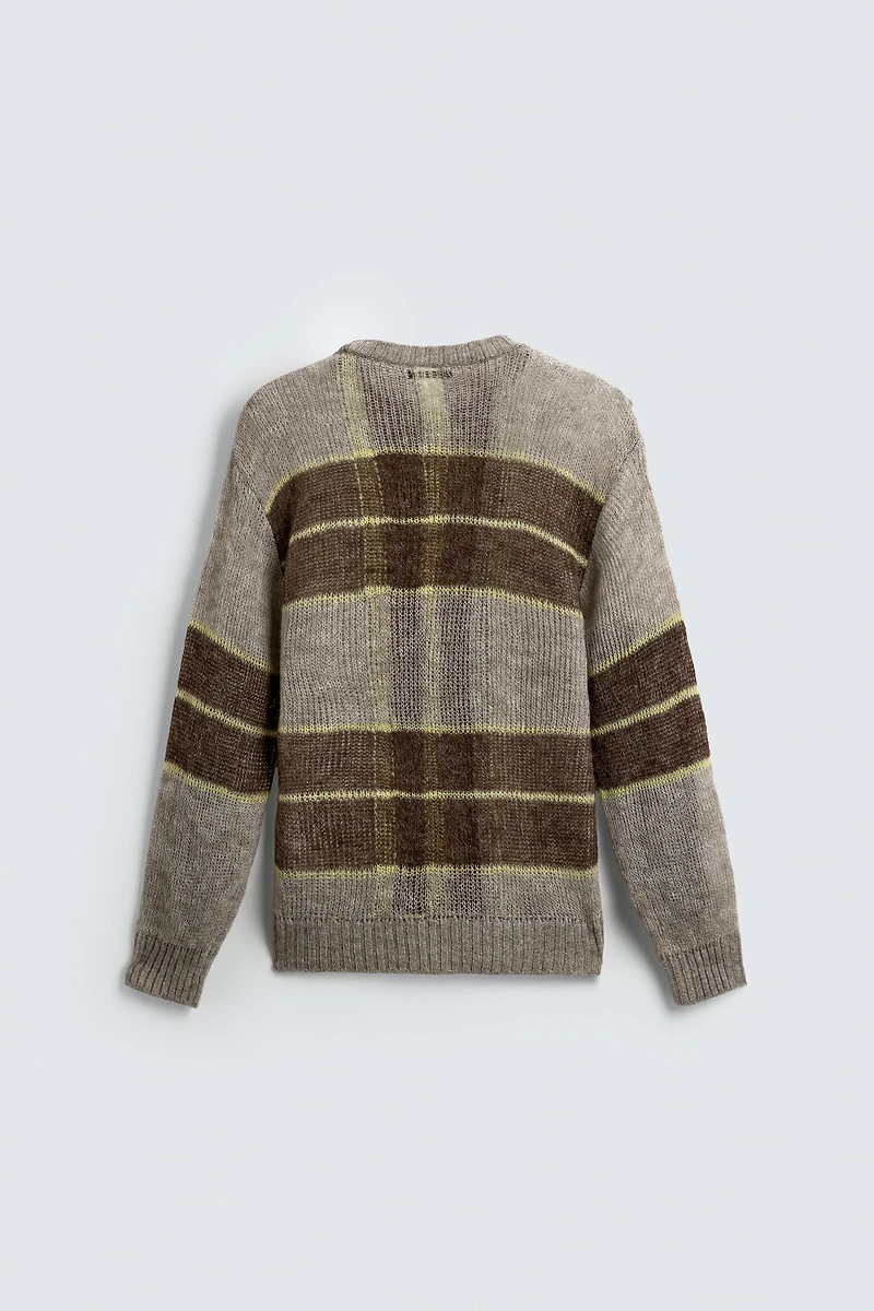 TEXTURED STRIPE SWEATER