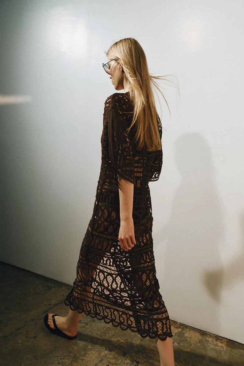 ZW COLLECTION LONG CROCHET DRESS