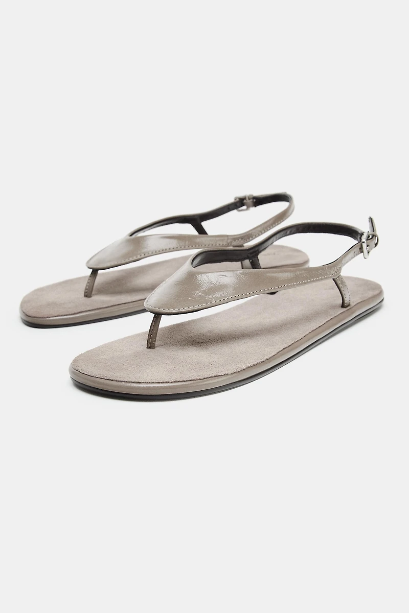 LIMITED EDITION FLAT LEATHER SANDALS