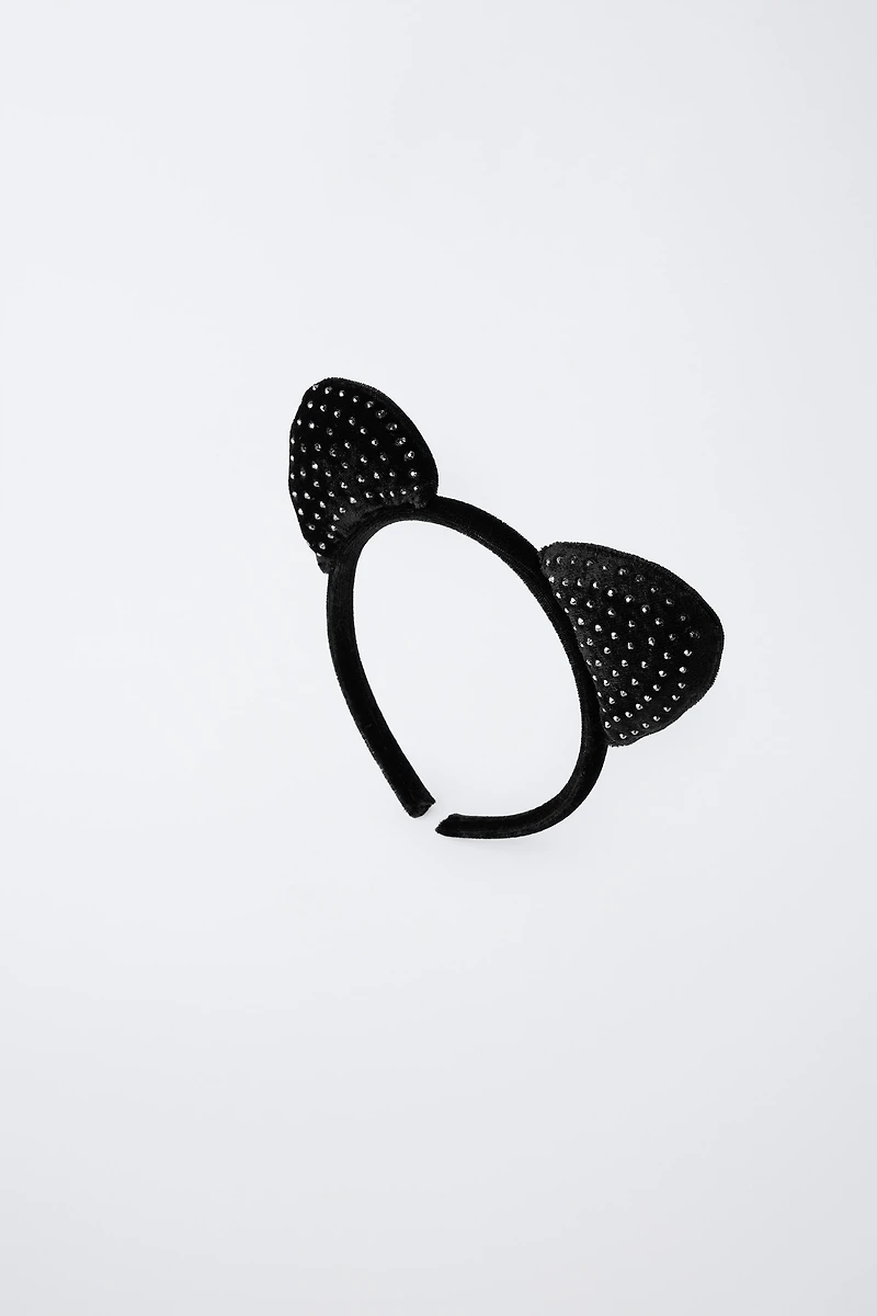 RHINESTONE EARED HEADBAND