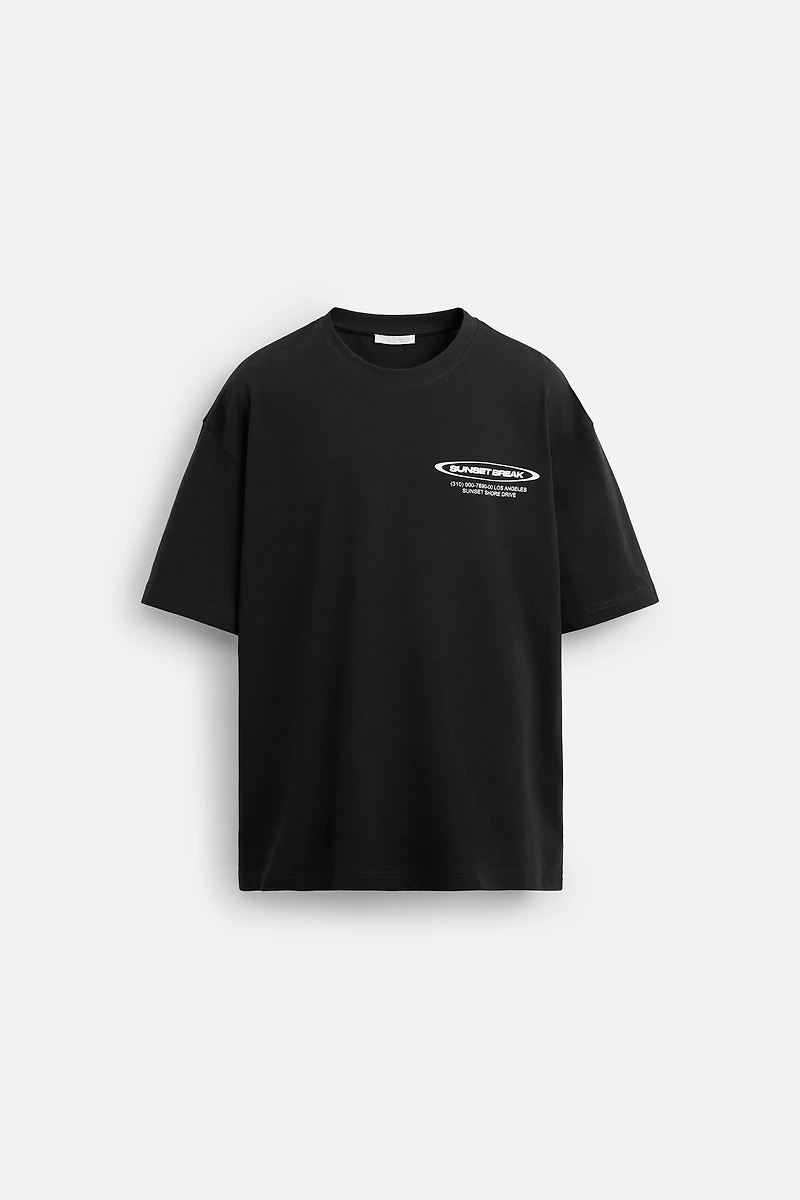 T-SHIRT À INSCRIPTIONS IMPRIMÉES