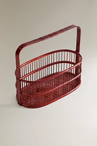 CORBEILLE BAMBOU LAQUÉ ANSE
