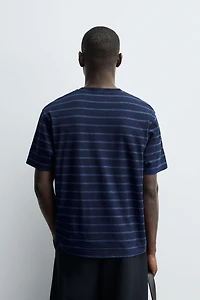 T-SHIRT JACQUARD RAYURES