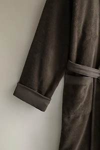 COTTON BATHROBE WITH APPLIQUÉ
