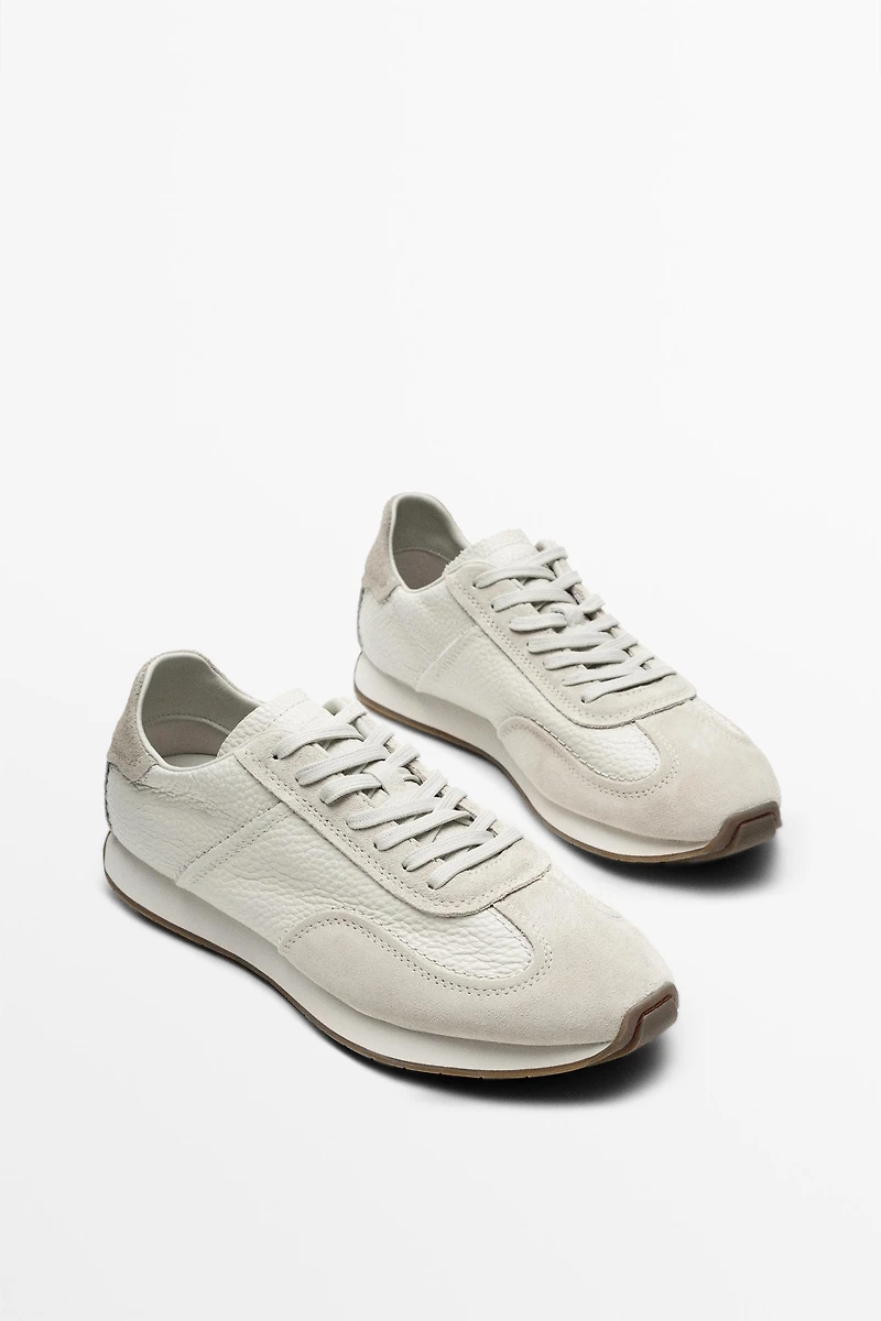Basket cuir nappa foulonné