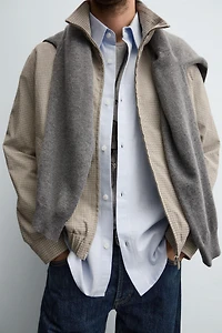 TEXTURED PLAID JACKET