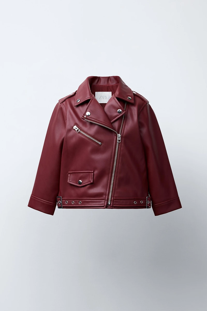 FAUX LEATHER BUCKLE JACKET