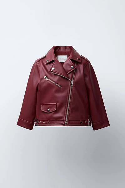 FAUX LEATHER BUCKLE JACKET