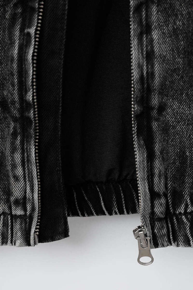 DENIM BOMBER JACKET