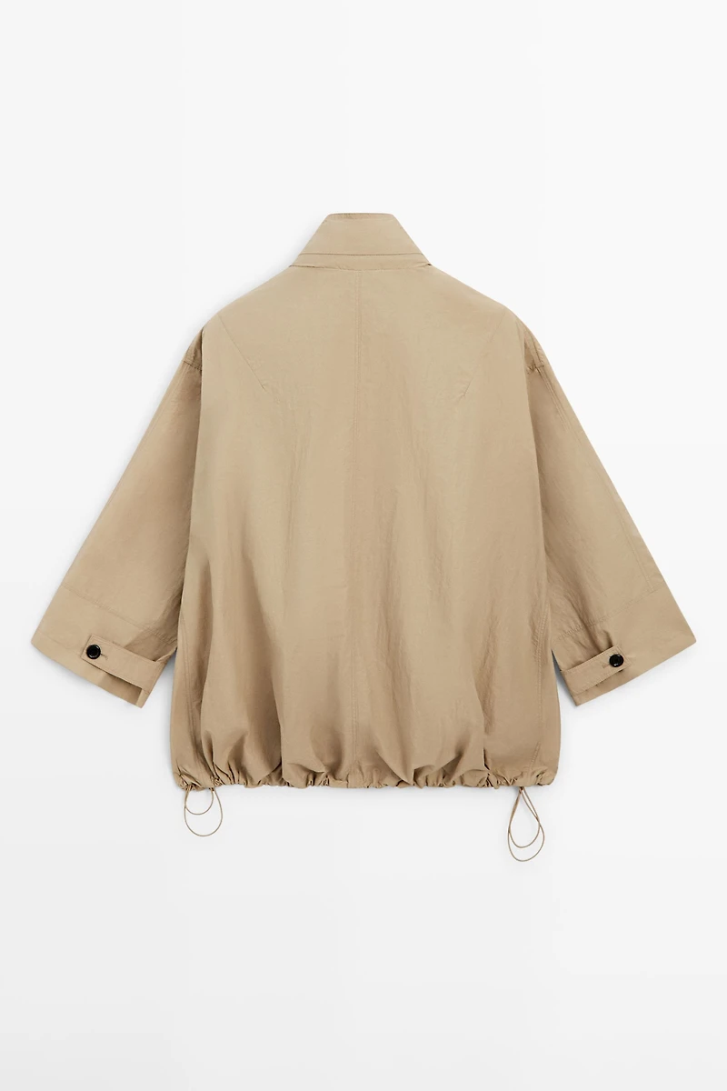 Puff parka with hood detail