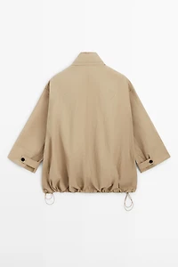 Puff parka with hood detail