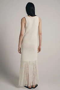 FRINGED KNIT DRESS