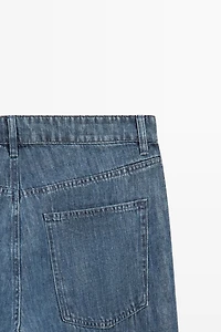 Jean jambe large 100 % lin