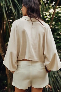 COMBINED CROCHET KNOT SHIRT