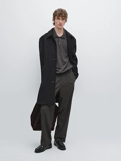 Medium wool blend coat