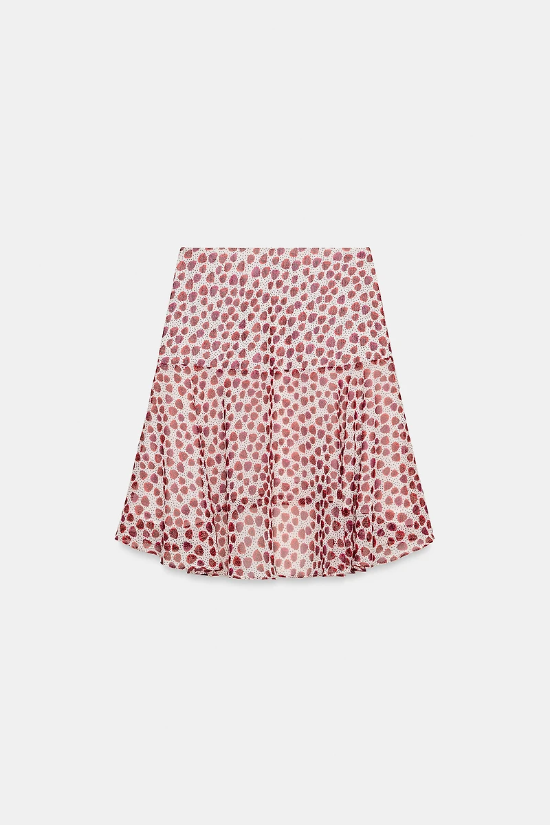 PRINTED MIDI SKIRT