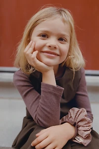 TWO-PACK OF STRIPED SCRUNCHIES