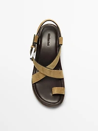 Sandals with wooden heels