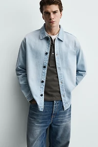WASHED DENIM OVERSHIRT