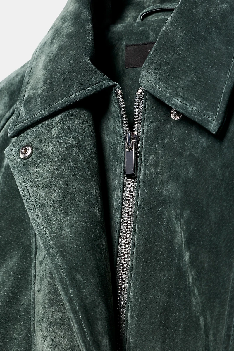 100% SUEDE LEATHER JACKET