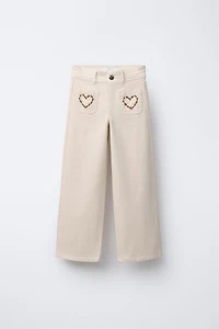 VELVET STRAIGHT LEG PANTS