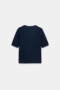 100% EXTRA-FINE WOOL SHORT SLEEVE JACKET