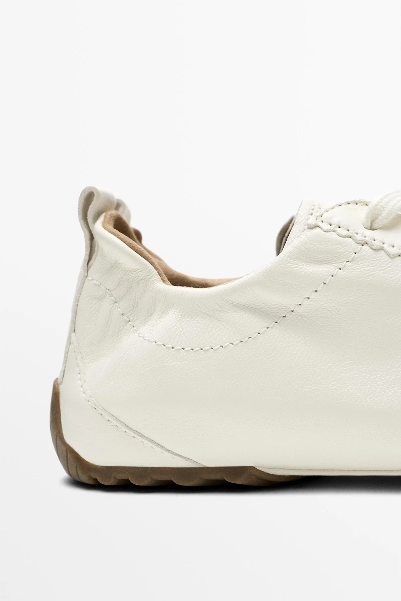 Soft leather trainers
