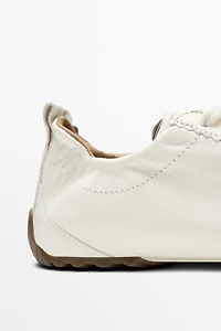 Soft leather trainers