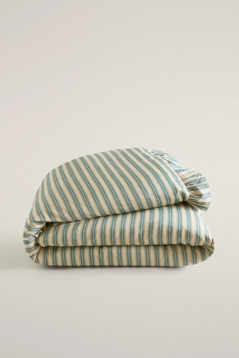 STRIPED RUFFLE DUVET COVER | KATHARINE POLE