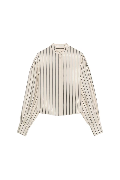 ZW COLLECTION STRIPED VOLUMINOUS SLEEVE SHIRT