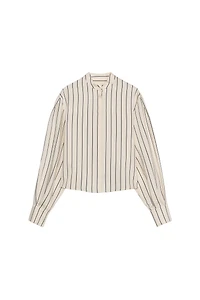 ZW COLLECTION STRIPED VOLUMINOUS SLEEVE SHIRT