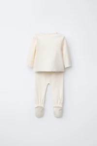 POINTELLE HEART LAYETTE SET AND POUCH