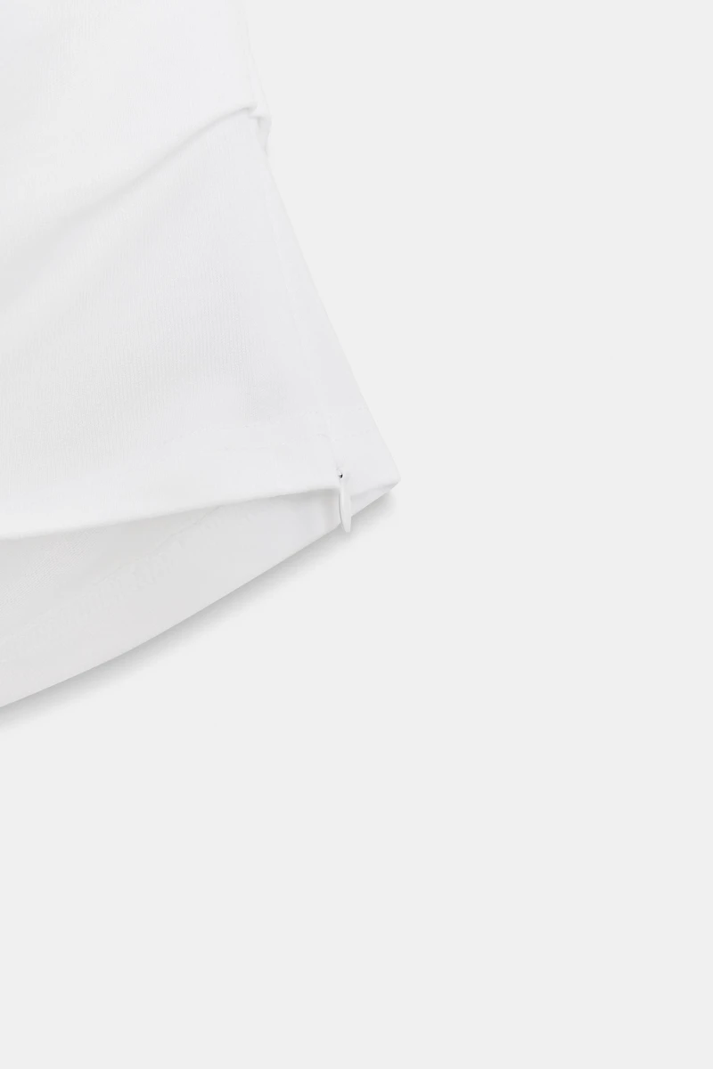 POPLIN COMBINATION T-SHIRT