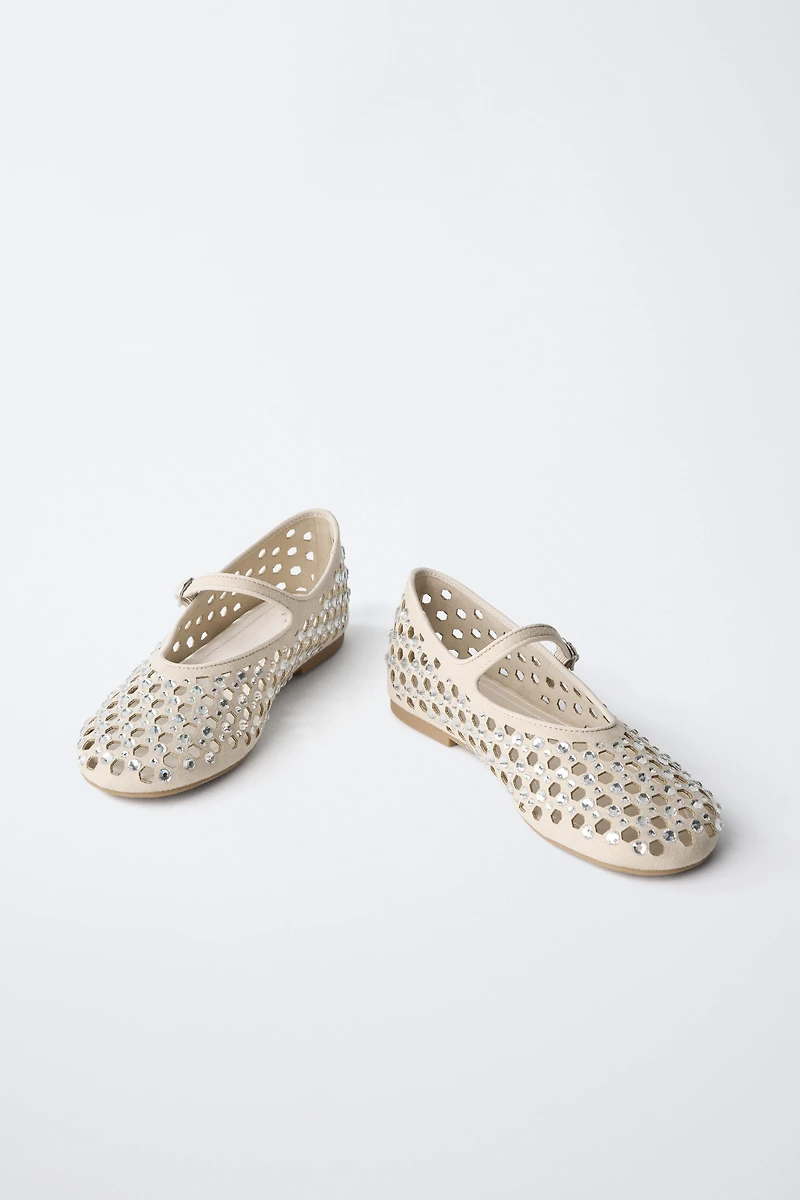 BALLERINES AJOURÉES À PAILLETTES