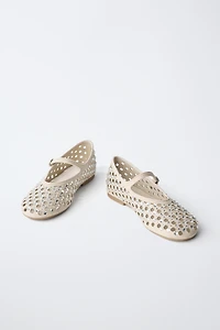 BALLERINES AJOURÉES À PAILLETTES