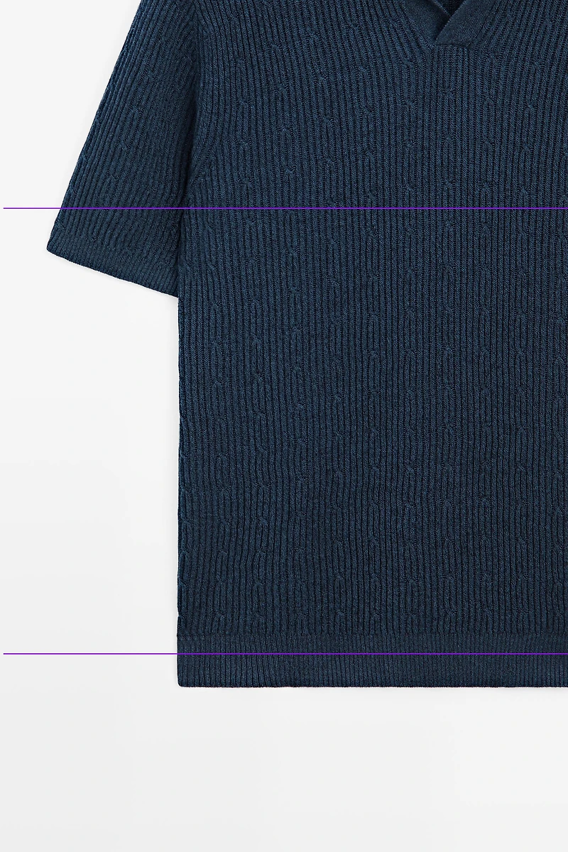 Pull polo en maille tressée - ÉDITION LIMITÉE