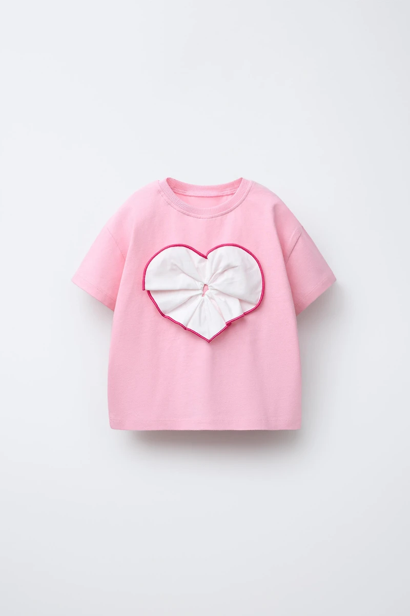 T-SHIRT CŒUR ASSEMBLÉ POPELINE