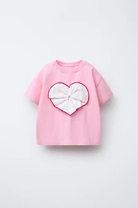 T-SHIRT CŒUR ASSEMBLÉ POPELINE