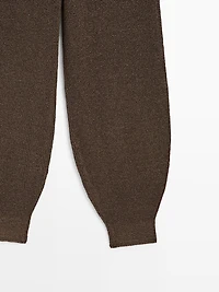 Total look balloon fit knit trousers