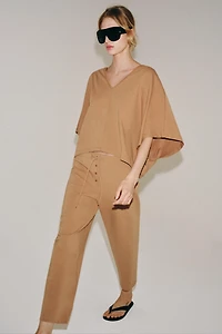 INTERLOCK TAPERED PANTS