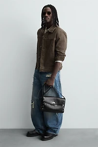METALLIC DETAIL CROSSBODY BAG