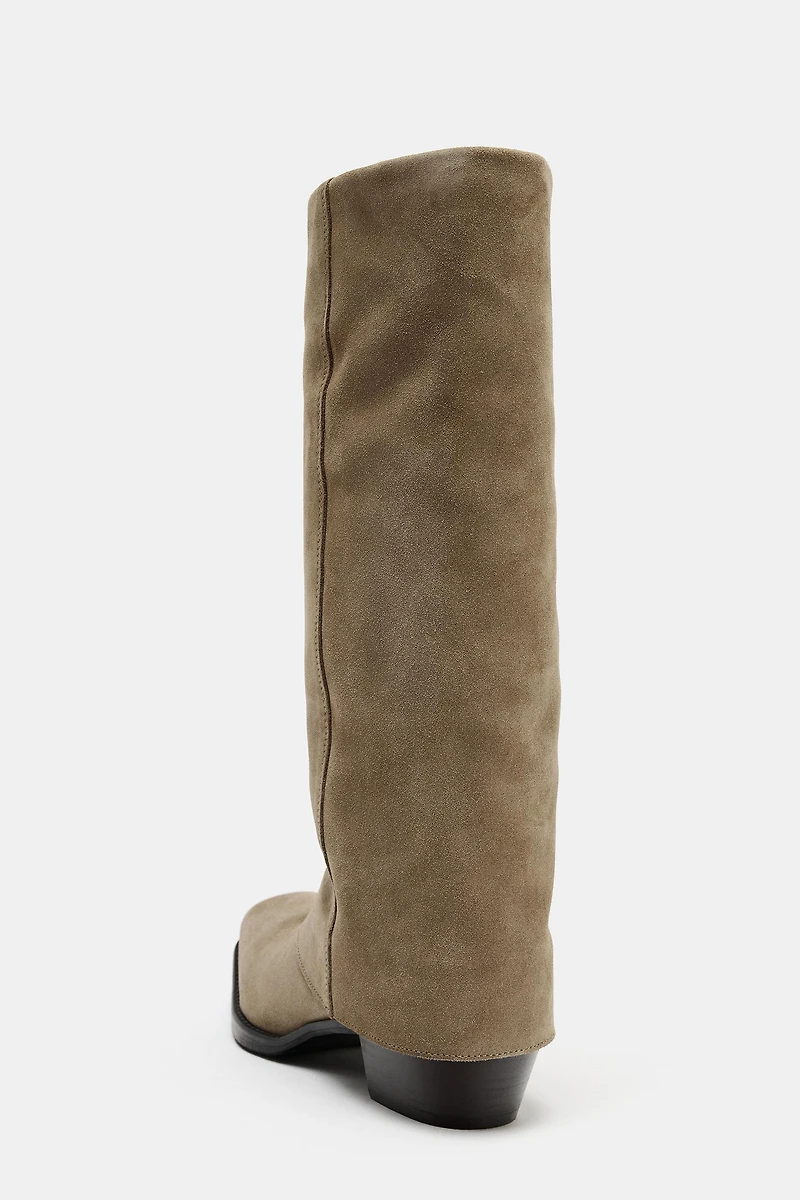 BOTTES EN CROÛTE DE CUIR