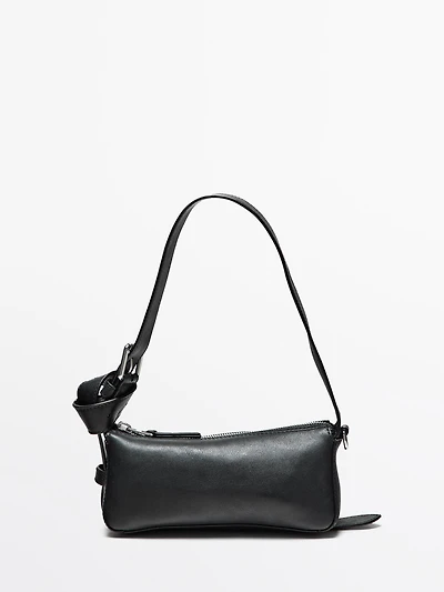 Small nappa leather bag with buckle