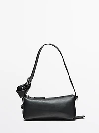 Small nappa leather bag with buckle