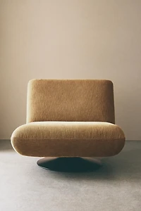 SWIVEL COTTON ACCENT CHAIR