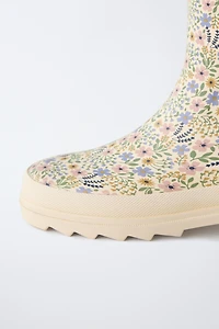 FLORAL RAIN BOOTS
