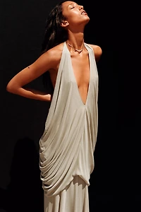 LIMITED EDITION HALTER VOLUME LONG DRESS