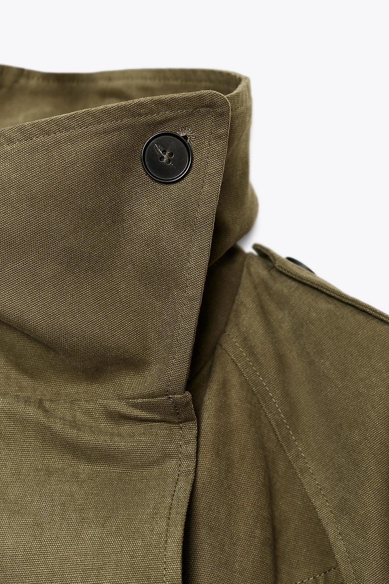 BELTED COTTON TRENCH COAT