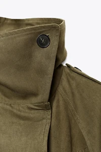 BELTED COTTON TRENCH COAT