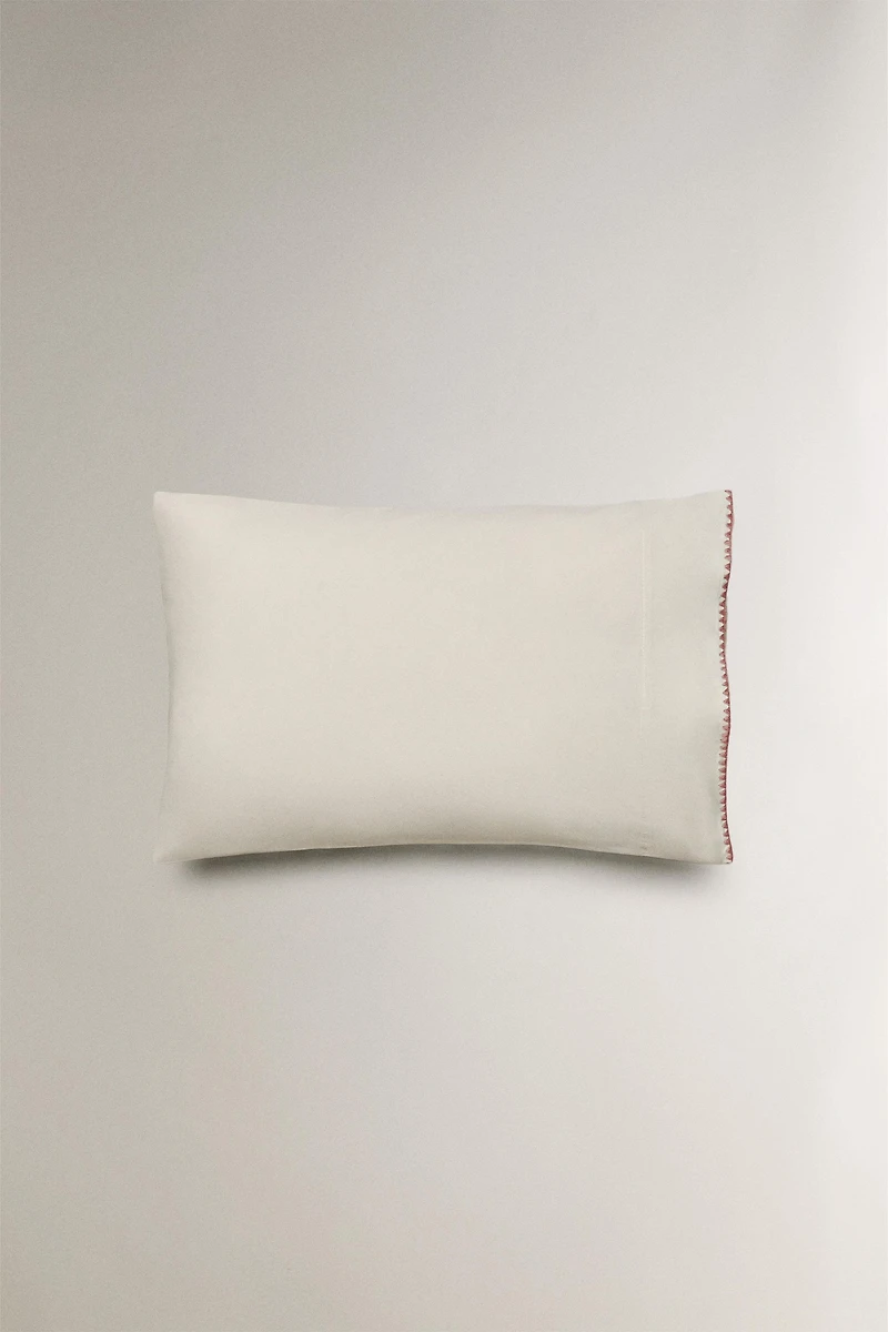 TAIE D’OREILLER ENFANT COTON POINT COQUILLE